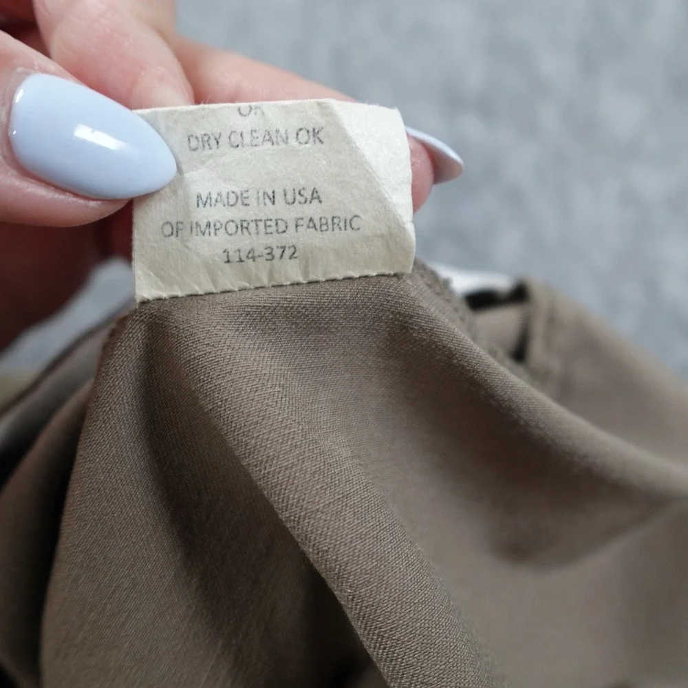Sara Campbell Pant Women Small‎ Brown Straight Leg Stretch Pull On Made In USA
